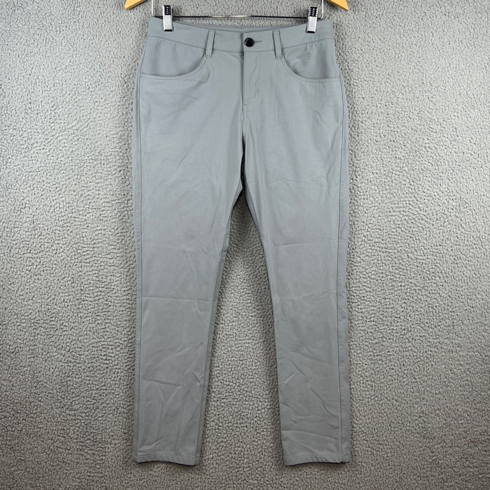 Vuori Meta Pants Mens 28 Light Grey Technical Stretch 5-Pocket Trousers V430